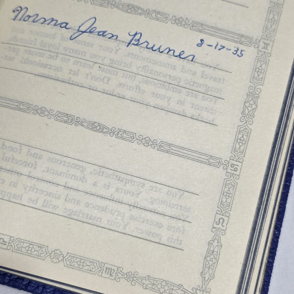 Cupples & Leon Co. Horoscope Birthday Book Special Binding Gold Stamped w/ Box - Picture 14 of 14